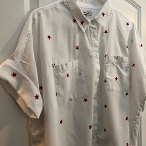 Madewell Star Embroidered Courier Shirt